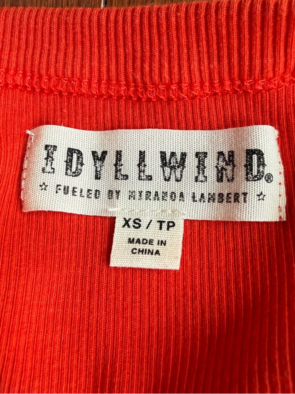 Idyllwind Red Ribbed Tank Top Western Fitted - Size XS - Picture 4 of 7